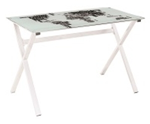 SCRIVANIA GEO120 VETRO Bianco L120 P60 H75
