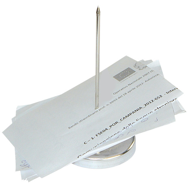 SPILLONE PORTA NOTES con Base e Spillo in Metallo