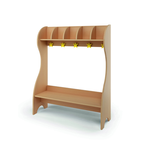 SPOGLIATOIO 5 POSTI CM. 105X36X131