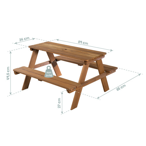 TAVOLO PICNIC CON PANCHE
