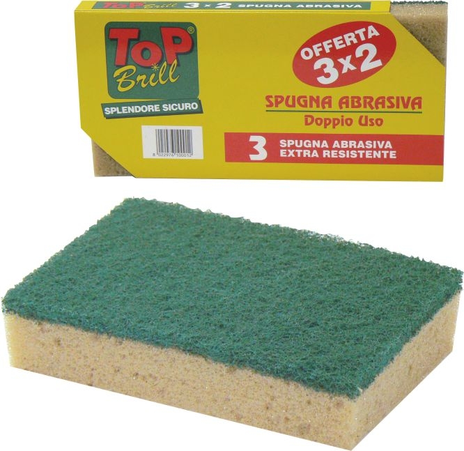 SPUGNA ABRASIVA CON RETINA - Conf. Pz.3