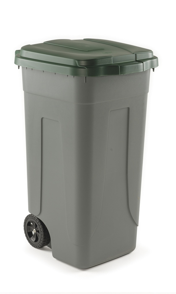 Bidone mobile Cento 100 Lt grigio c/coperchio VERDE per raccolta differenziata