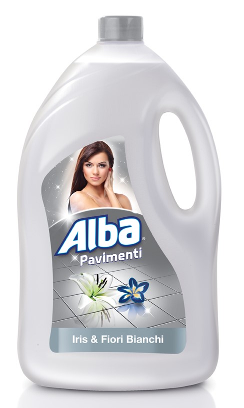 Detergente Profumato ALBA PAVIMENTI 4 Lt. -  Iris & Fiori Bianchi
