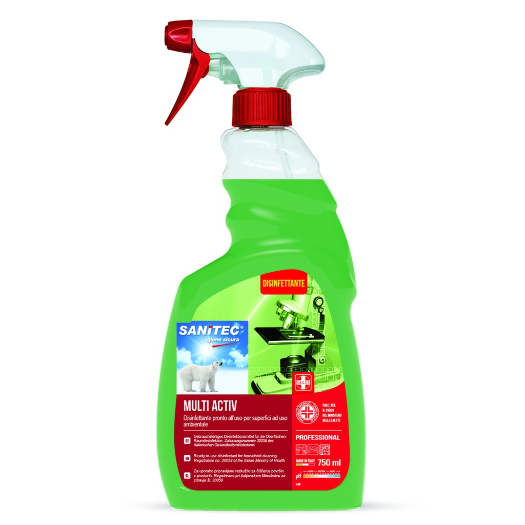 Sgrassatore Disinfettante MultiActiv 750 ml Sanitec