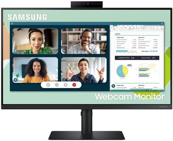 MONITOR 24" LED MULTIMEDIALE SAMSUNG WEBCAM PIVOT FHD IPS HDMI VGA DP