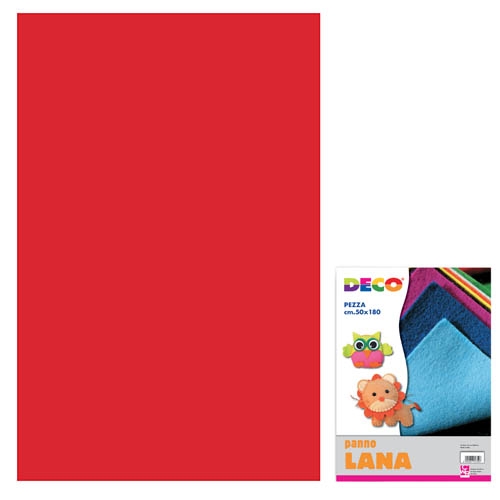 PANNO LANA - PEZZA CM. 180x50 - ROSSO