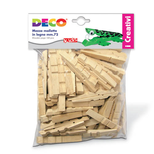 MEZZE MOLLETTE IN LEGNO MM. 72 - BUSTA 100 PZ. (min.ord.4 o multipli)