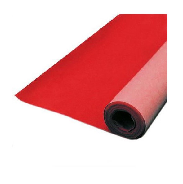 CARTA VELLUTATA ROTOLO MT. 5 - H CM. 70 - ROSSO (min.ord.10 o multipli)