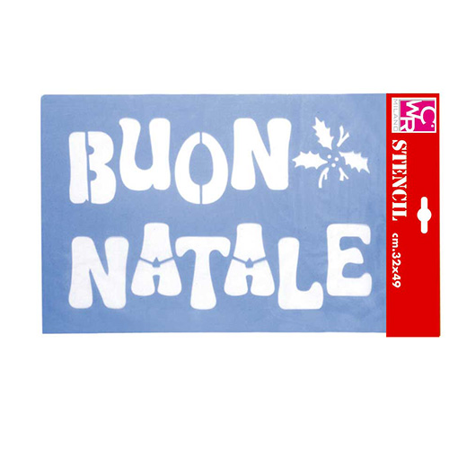 STENCIL CM.32x49 - BUON NATALE (min.ord.5 o multipli)