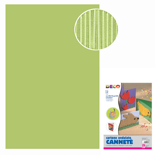 CANNETE' - BUSTA 10 FOGLI CM. 50x70 - VERDE CHIARO