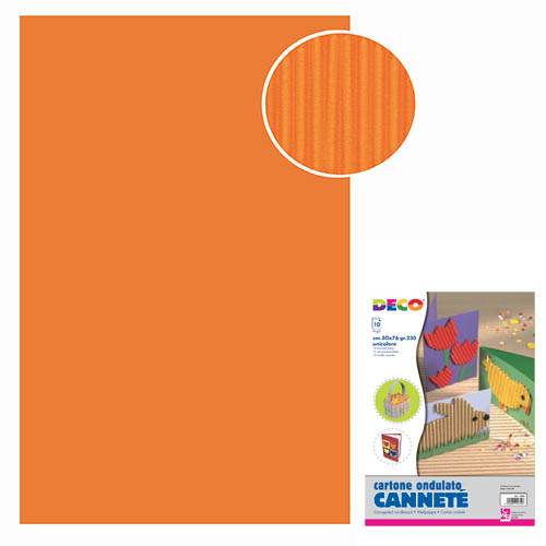 CANNETE' - BUSTA 10 FOGLI CM.50X70 - ARANCIO