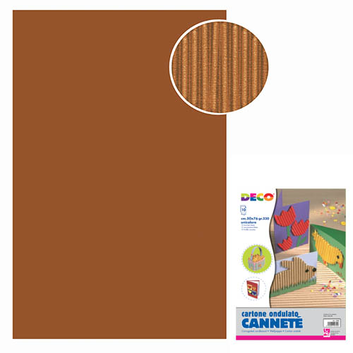 CANNETE' - BUSTA 10 FOGLI CM.50X70 - MARRONE