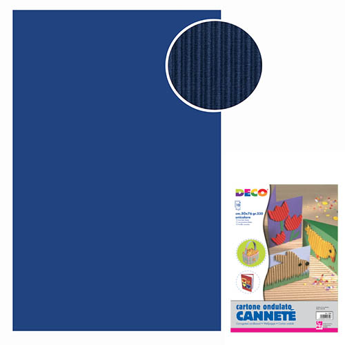 CANNETE' - BUSTA 10 FOGLI CM.50X70 - BLU SCURO