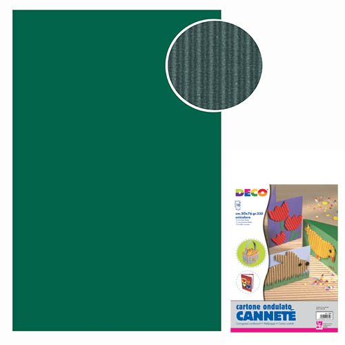 CANNETE' - BUSTA 10 FOGLI CM. 50x70 - VERDE SCURO