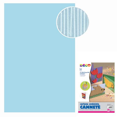 CANNETE' - BUSTA 10 FOGLI CM. 50x70 - AZZURRO