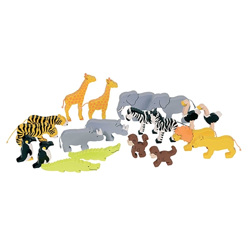 ANIMALI DELL'AFRICA IN LEGNO - CONF.20 PZ.