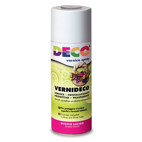 VERNI DECO TRASPARENTE - BOMBOLA ML.400 (min.ord.6 o multipli)