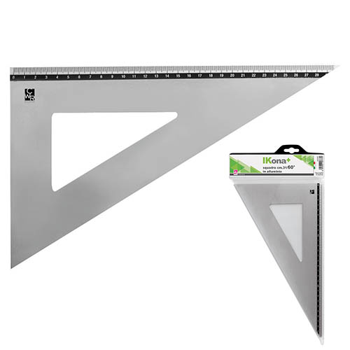 SQUADRA ALLUMINIO CM. 31/60°