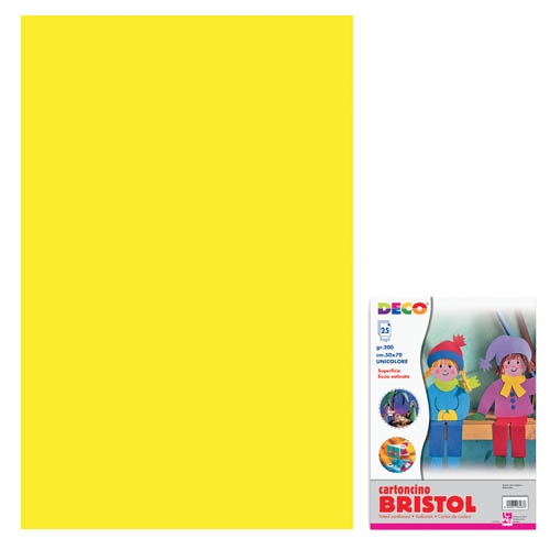 CARTONCINO BRISTOL CM.50X70 - GIALLO CHIARO (min.ord.25 o multipli)
