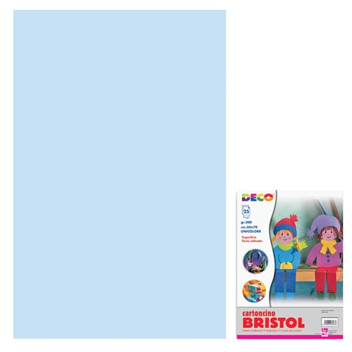 CARTONCINO BRISTOL CM.50X70 - AZZURRO CIELO (min.ord.25 o multipli)