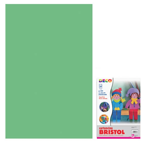 CARTONCINO BRISTOL CM.50X70 - VERDE CHIARO (min.ord.25 o multipli)