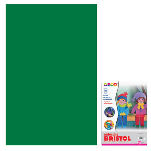 CARTONCINO BRISTOL CM.50X70 - VERDE SCURO (min.ord.25 o multipli)