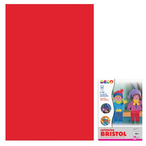 CARTONCINO BRISTOL CM.50X70 - ROSSO (min.ord.25 o multipli)