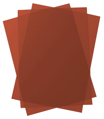 Foglio Trasparente Acetato Colorato A4 ROSSO ACETATO per rilegature