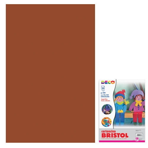 CARTONCINO BRISTOL CM.70X100 - NOCCIOLA (min.ord.125 o multipli)