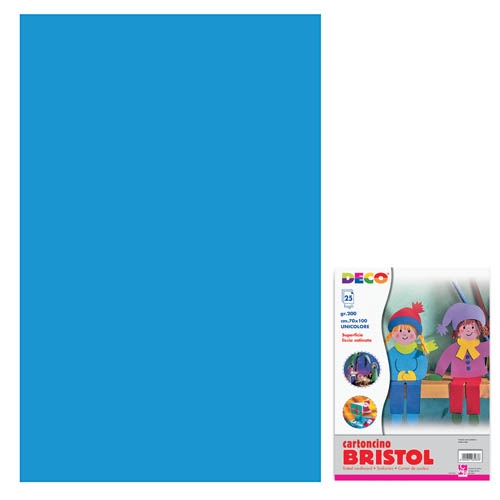 CARTONCINO BRISTOL CM.70X100 - AZZUR.MARE (min.ord.125 o multipli)