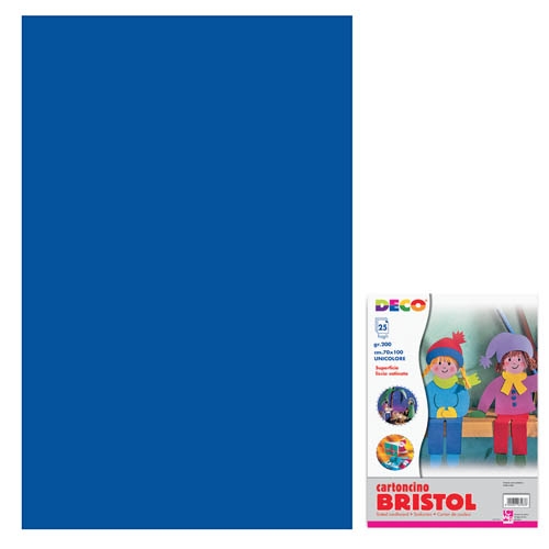 CARTONCINO BRISTOL CM.70X100 - BLU (min.ord.125 o multipli)