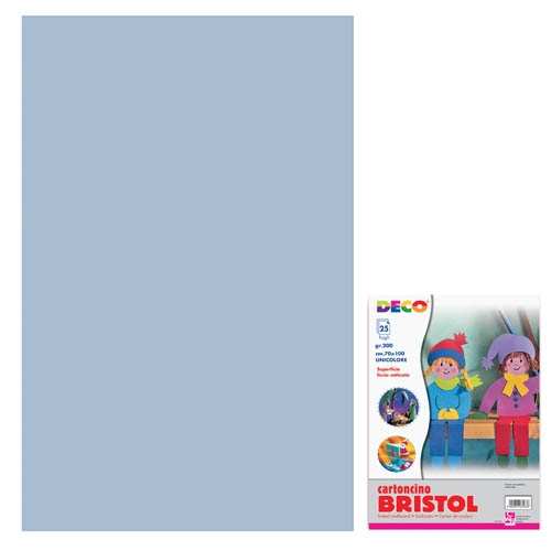 CARTONCINO BRISTOL CM.70X100 - GRIGIO (min.ord.125 o multipli)