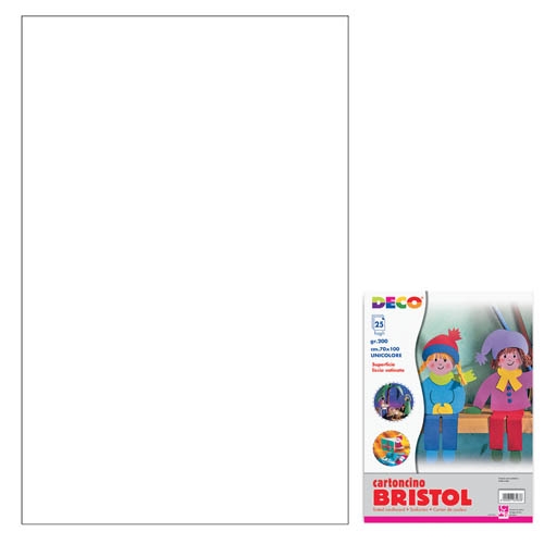 CARTONCINO BRISTOL CM.70X100 - BIANCO (min.ord.125 o multipli)