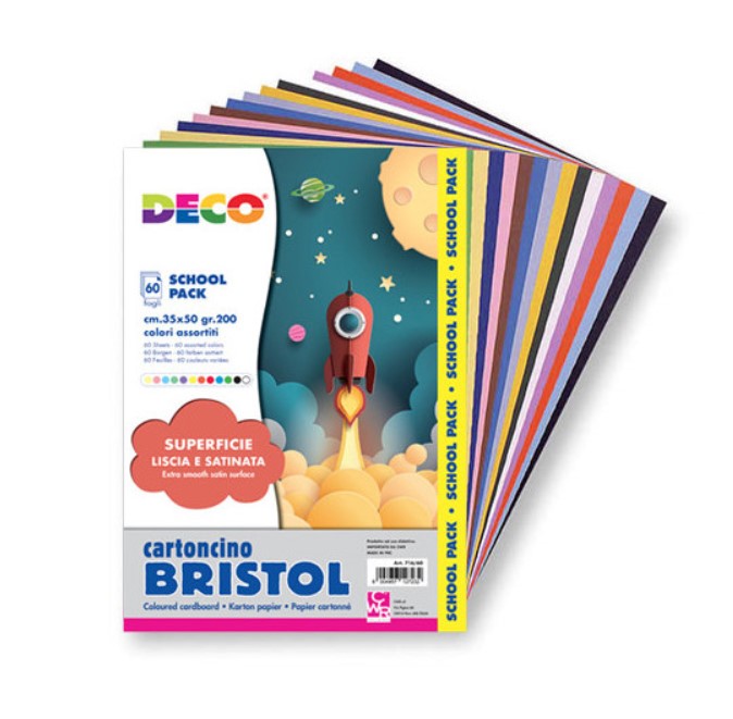 CARTONCINI BRISTOL CM.70X100- PACK FG.21 COLORI ASSORTITI