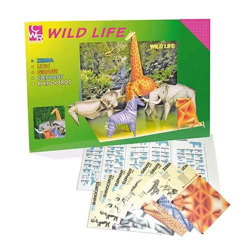CARTA ORIGAMI - CONF. 5 ANIMALI ASSORTITI (min.ord.6 o multipli)