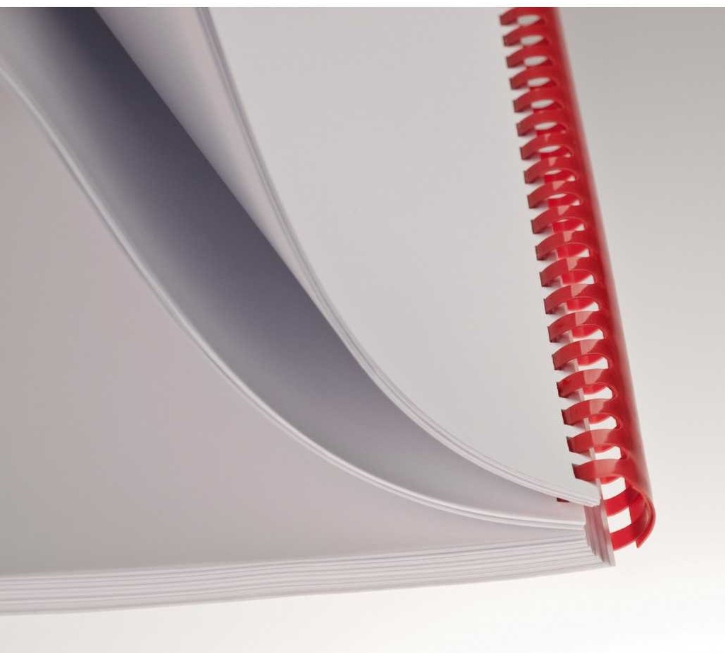 Dorsi Plastici per Rilegatrice 19 mm. ROSSO