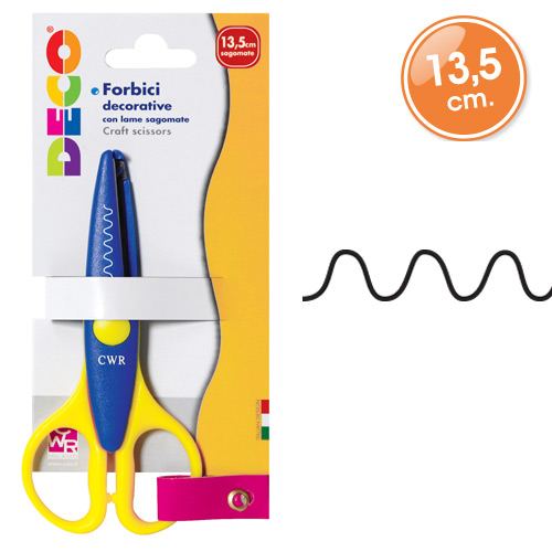 FORBICI DECORATIVE CM.13,5 - "ONDE" (min.ord.12 o multipli)