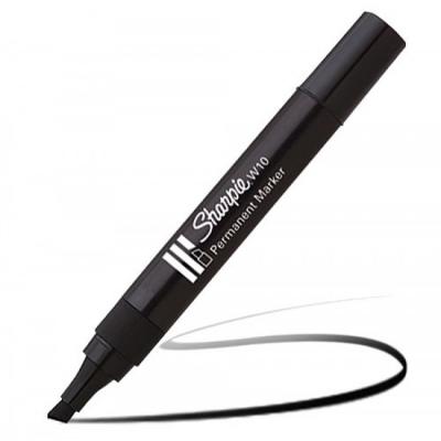 Marcatore PERMANENTE W10 NERO Punta scalpello SHARPIE
