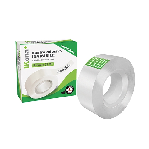NASTRO ADESIVO INVISIBILE MM. 19X33 MT (min.ord.8 o multipli)