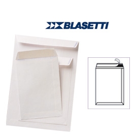 BUSTE A SACCO BIANCO cm.25X35 pz.500 80GR CON STRIP Self