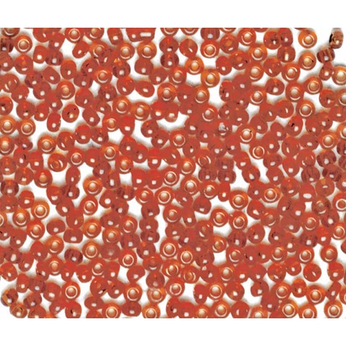 PERLINE VETRO TRASPARENTI 10/0 - SCAT. GR. 30 - ROSSO (min.ord.6 o multipli)
