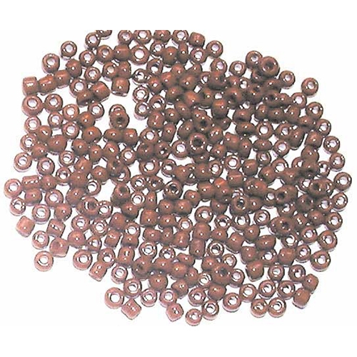 PERLINE VETRO COPRENTI 10/0 - SCAT. GR. 30 - MARRONE (min.ord.6 o multipli)