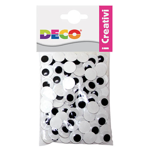 OCCHI MOBILI ADESIVI - BUSTA PZ. 100 - DIAMETRO MM.5 (min.ord.6 o multipli)