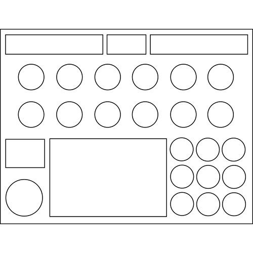 INTERNO PORTACOLORI CM. 46x65x5H