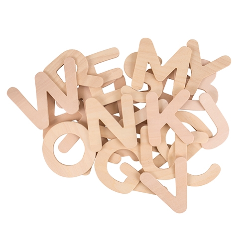 LETTERE MAIUSCOLE IN LEGNO - SET PZ. 26