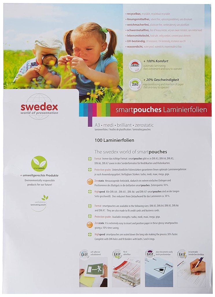 Pouches A4 80my SWEDEX Pz100