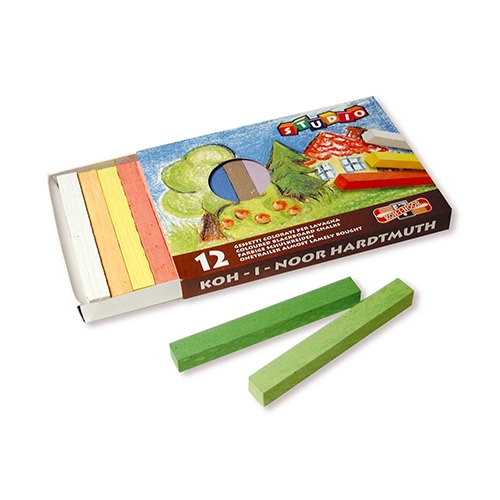 GESSI QUADRATI PER LAVAGNA - SCATOLA 12 PZ. - COLORI ASSORTITI