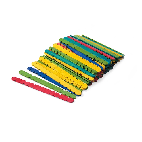 STECCHE LEGNO - CONF. 100 PZ. - COL. ASS.