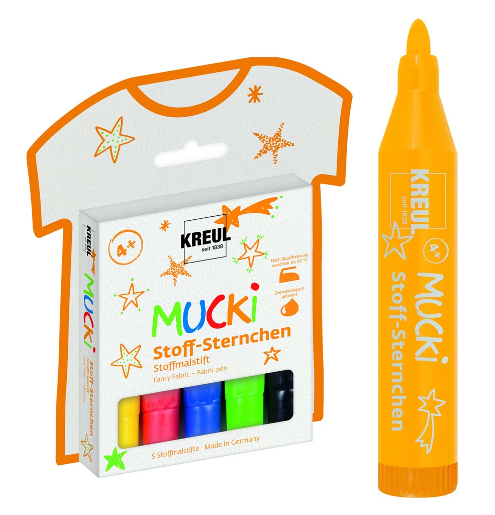 MUCKI - PENNA PER TESSUTI FANCY FABRIC - SET 5 ASSORTITI
