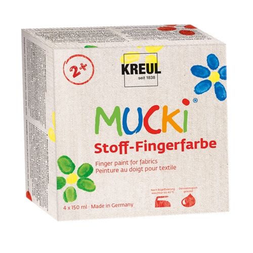 MUCKI - COLORI A DITA 150 ML - SET 4     TESSUTI